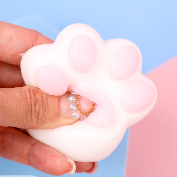 Іграшка-антистрес котяча лапка 7 см сквіш лапа котикатя таба лапка (56455)