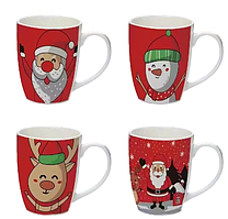 Чашка керамічна Сніговик 350 мл, асортимент (7031-5)