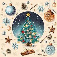 Серветка ТМ "La Fleur" 33х33, 2 шари, 16 шт., "Різні реліквії"