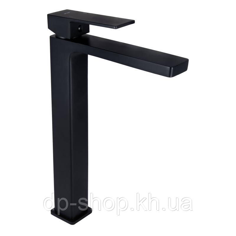 Змішувач для раковини Qtap Gemini високий QTGEM269BLM45678 Black Matt, фото 1