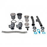 Мийка для кухні з двома чашами інтегрована Lidz Handmade H7843 (LDH7843BPVD45586) Brushed Black PVD, фото 9