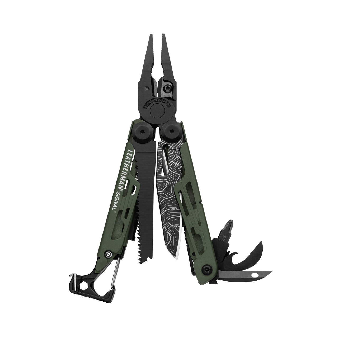 Мультитул Leatherman® (США) Signal Ranger Green на 19 інструментів з нержавіючої сталі, нейлоновий чохол.