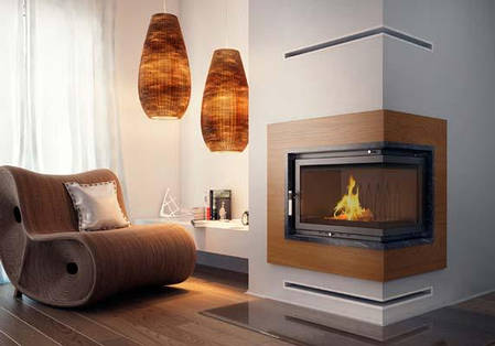Камінна топка Kratki Zuzia/PW/BP/15/BS/W 12 кВт, права з водяним контуром, фото 3