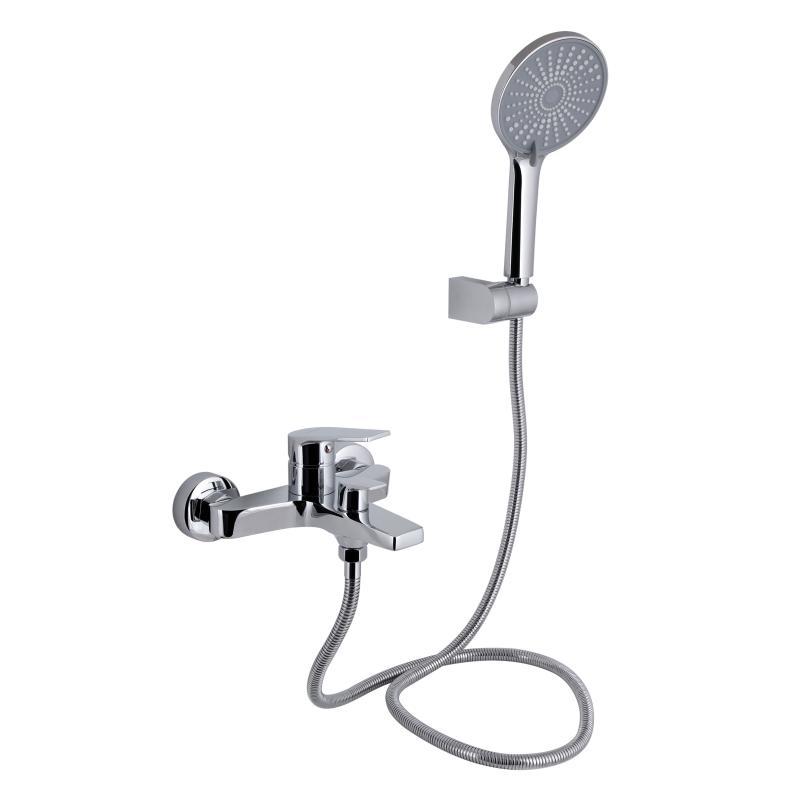 Змішувач для ванни Qtap Stenava New (з душовим гарнітуром) QTSTE259CRM45537 Chrome, фото 1