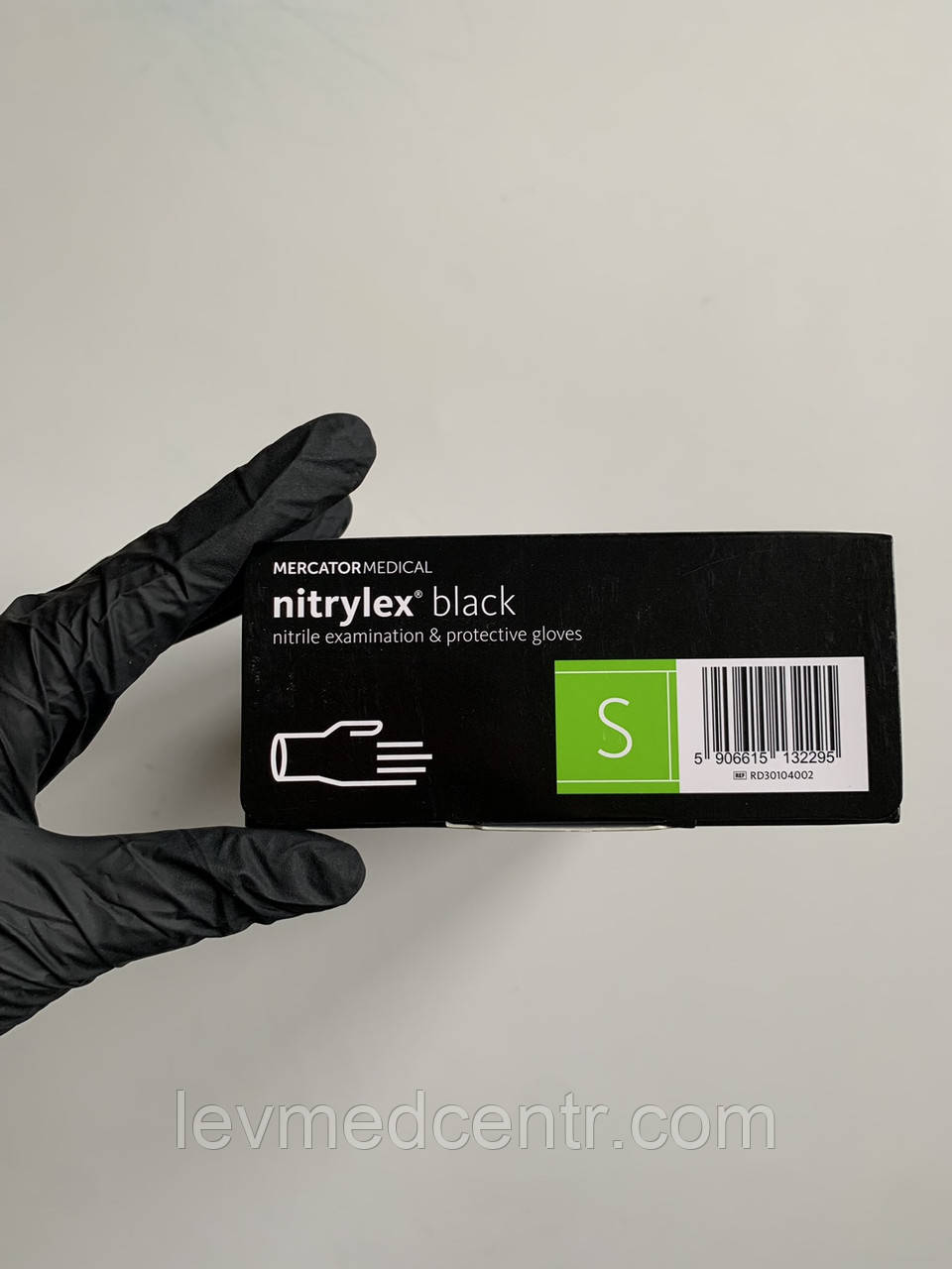 Рукавички медичні нітрилові Mercator Medical Nitrylex Black чорні розмір S (100 шт/50 пар/уп)