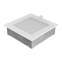 Вентиляційна решітка Kratki 17BX 17x17 см, біла, з жалюзі