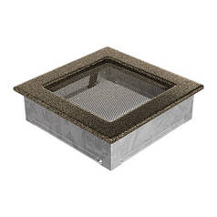 Вентиляційна решітка Kratki 17CZ 17x17 см, чорно-золота