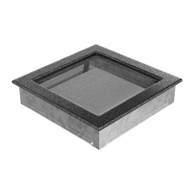 Вентиляційна решітка Kratki 22CS 22x22 см, чорно-срібна