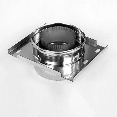 Розвантажувальна платформа на димохід Versia-Lux Ø 150/220 мм двостінна нерж/нерж 0,8 мм, фото 1