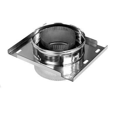 Розвантажувальна платформа на димохід Versia-Lux Ø 220/280 мм двостінна нерж/нерж 0,8 мм, фото 1