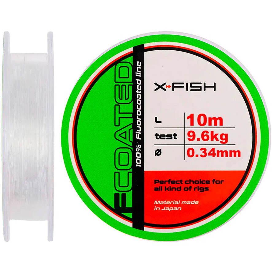 Флюорокарбон X-Fish FCoated 10m 0.34mm 9,6kg