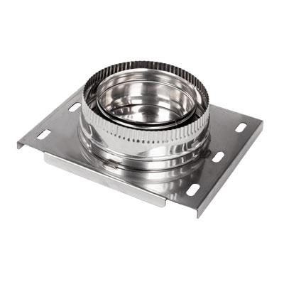 Підставка настінна на димохід Ø 160/220 мм, двостінна нерж/нерж 0,5 мм