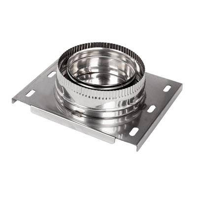 Підставка настінна на димохід Ø 200/260 мм, двостінна нерж/нерж 0,5 мм, фото 1