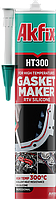 Термостійкий силіконовий герметик Akfix HT300 280 мл чорний