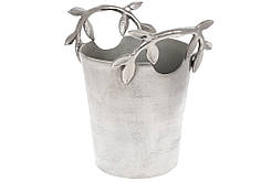 Відро для охолодження вина 28 см із алюмінію у сріблі