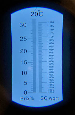 Рефрактометр для пива, браги та соків (0 - 32 % Brix, питома густина 1.000 - 1.120 SG wort) WALCOM REF 103B, фото 5
