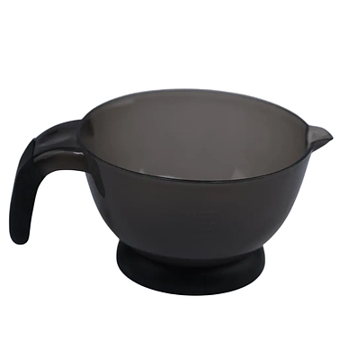 Миска для фарбування волосся, кератину Hots Professional Black, з прорезиненим дном і ручкою (HP1054-BK)