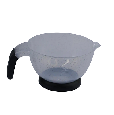 Миска для фарбування волосся, кератину Hots Professional Transparent, з прорезиненим дном і ручкою (HP1054-TS)