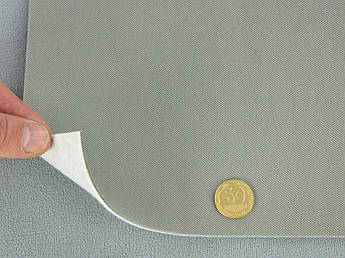 Автотканина стельова Lacoste L-43, сіра (зелений відтінок), на поролоні та повсті, товщ. 3мм, шир. 165см, Туреччина