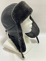 Чоловіча шапка з натуральної овчини "Вуханка"