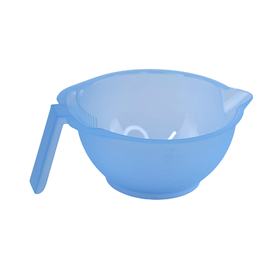Миска для фарбування волосся, маски, кератину Hots Professional Blue, пластикова із зубчиками (HP1052-BLU)