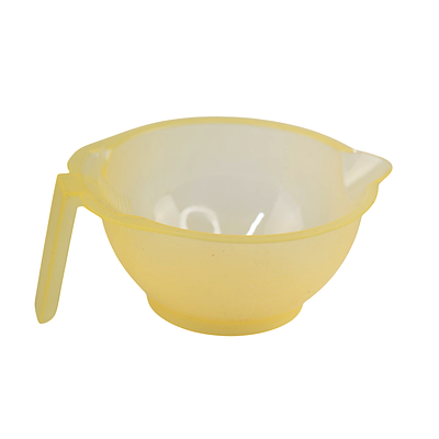 Миска для фарбування волосся, маски, кератину Hots Professional Yellow, пластикова із зубчиками (HP1052-YO)