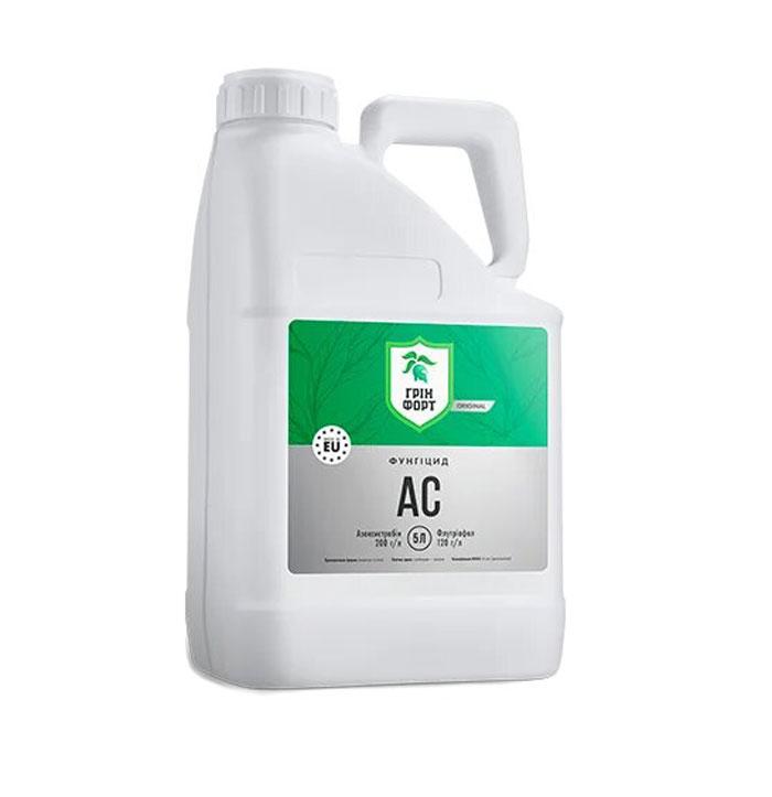 Фунгіцид Грінфорт АС 5л (азоксистробін 200г/л + флутріафол 120г/л), для пшениці, для ріпаку, для сої, для соняшника, для ячменя