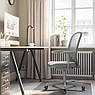 Офісний стілець з підлокітниками IKEA FLINTAN Сірий 795.728.45, фото 3