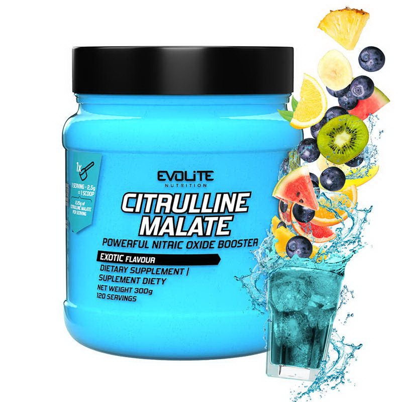 Цитрулін малат порошок Evolite Nutrition. Citrulline Malate (300 g, exotic), фото 1