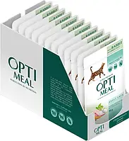 Optimeal паучі для кішок 85 г*12шт (кролик у морквяному желе)