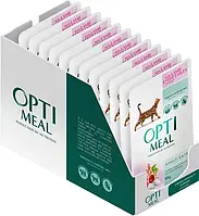 Optimeal паучи  для кішок 85г* 12шт (ягня в желе)