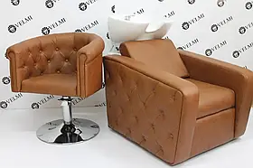 Комплект перукарських меблів Mali меблі в салони краси - мийка + крісло перукаря на гідравліці