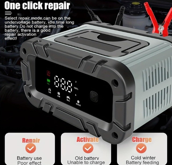 Зарядний пристрій 12V/6A для акумуляторів BATTERY CHARGER TK400, фото 1