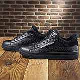 Чоловічі зимові кеди набивне хутро чорний стильний *Armani* real, фото 2