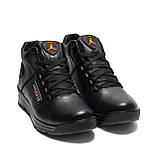 Зимові чорні шкіряні високі черевики чоловічі спортивні на хутрі для чоловіків *J-23 бот* real, фото 3