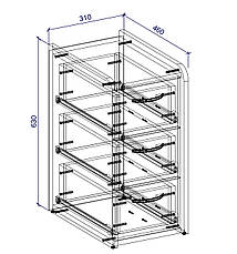 Мобільна тумба T-Box, Zeus-Game, чорний з червоною кромкою, фото 4