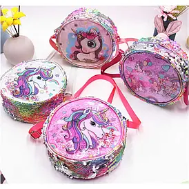 Сумочка для дівчинки "Єдиноріг" на одне відділення на змійці (С 67992)