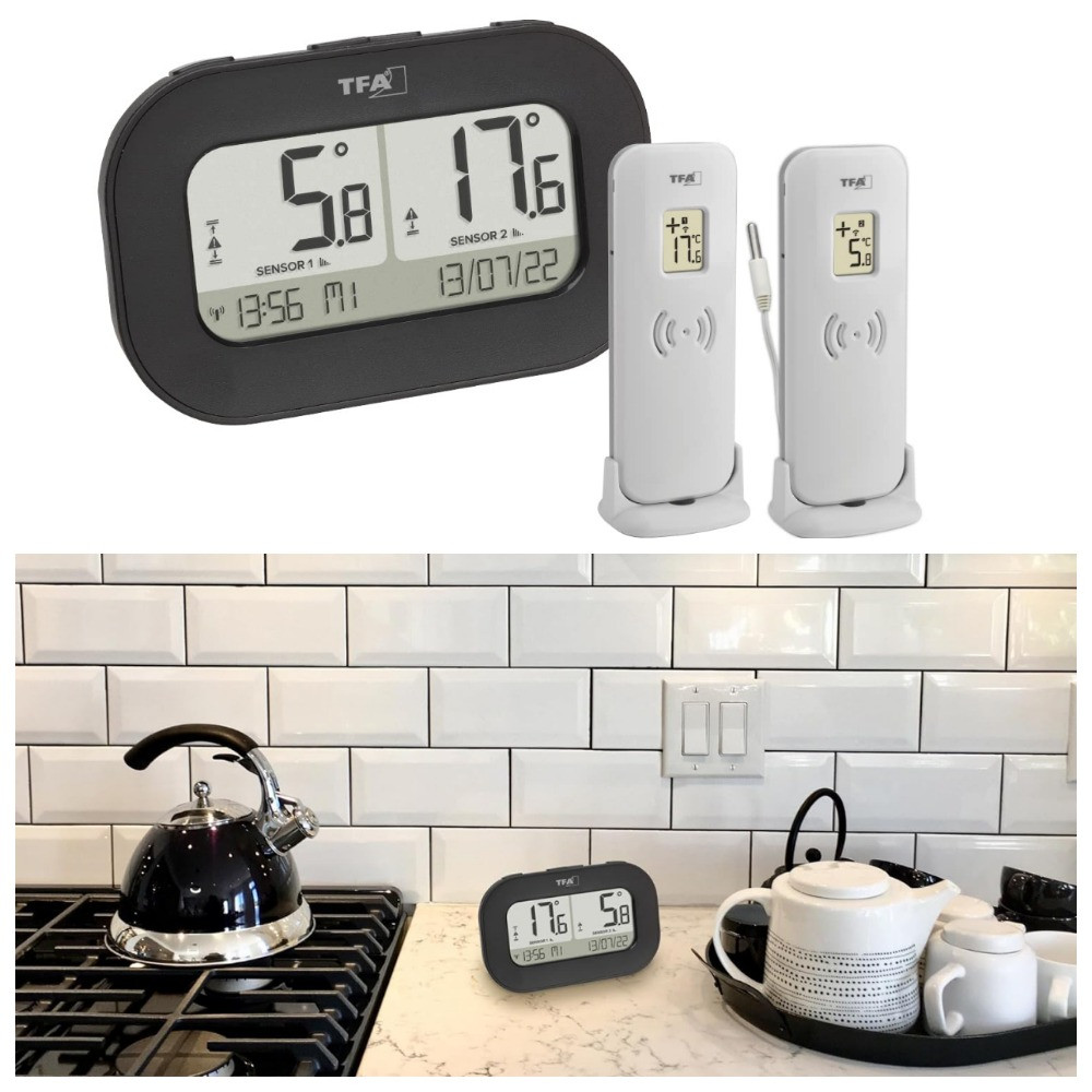 Цифровий бездротовий термометр із 2 радіодатчиками TFA Double-Check 30.3073.01