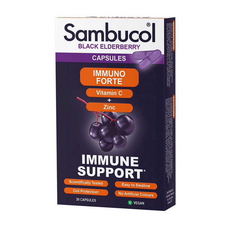 Вітаміни для імунітету Sambucol. Immuno Forte Capsules (30 caps), фото 1