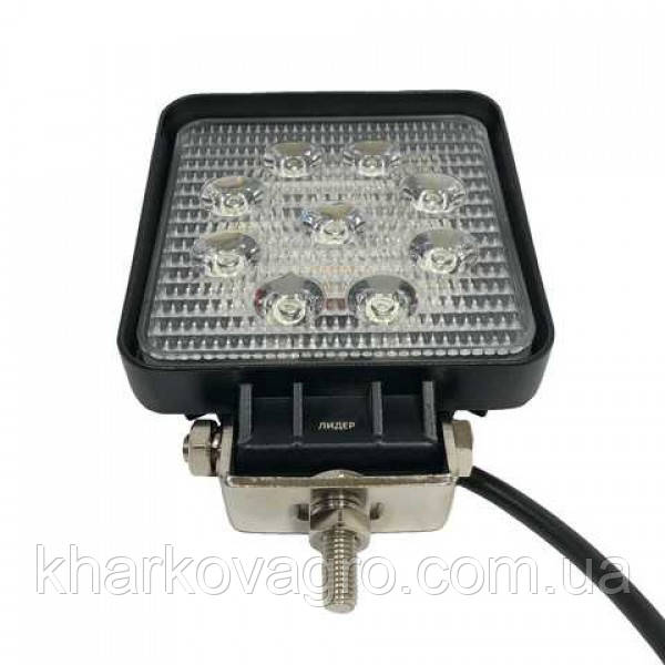 Фара робоча світлодіодна LED (27W, 2200 lm, 6000K, IP67) JFD квадратна