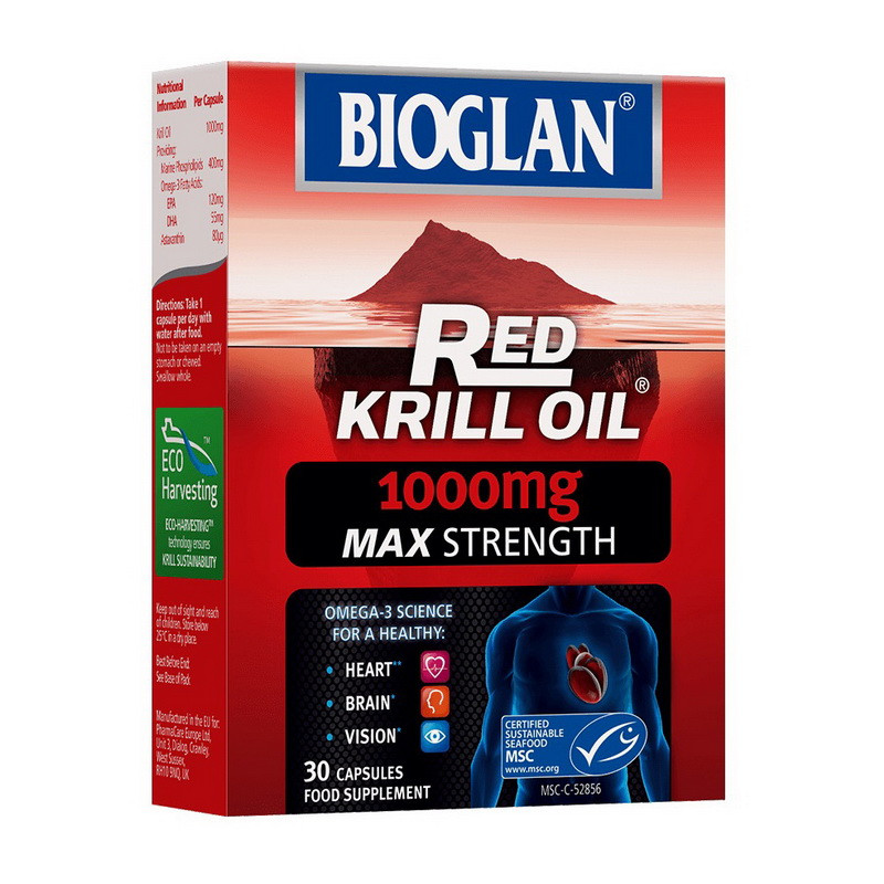 Масло красного криля. Bioglan. Max Strength Red Krill Oil 1000 mg (30 caps), фото 1