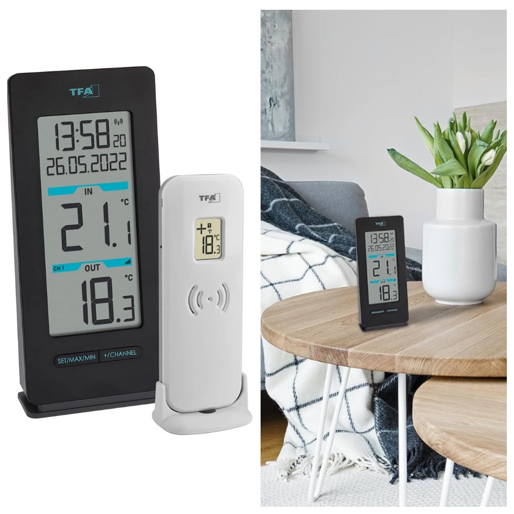 Бездротовий цифровий термометр з радіодатчиком TFA Buddy 30.3072.01