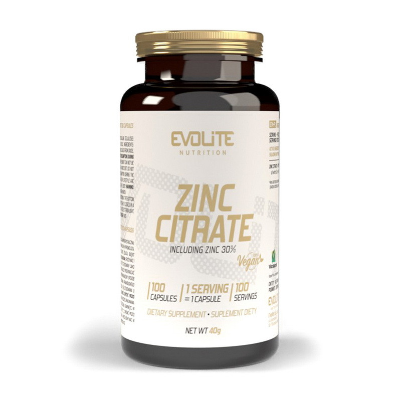 Цитрат цинку Evolite Nutrition. Zinc Citrate (100 veg caps), фото 1