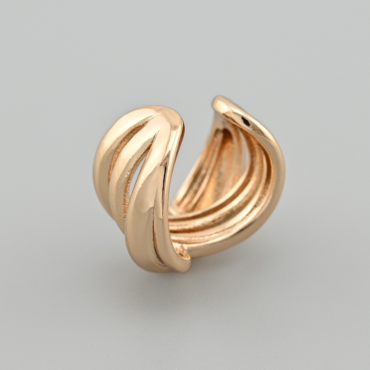 Сережка кафа Нірвана 47966 розмір 15х10 мм вага 2.8 г позолота 18К, фото 1