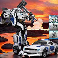 Інтерактивна іграшка для хлопчика трансформер робот поліцейський Tor автобот металеві елементи зброя