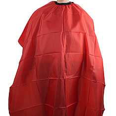 Перукарська накидка Hots Professional, червона на резинці та гачках, 115*145 см (HP1061)