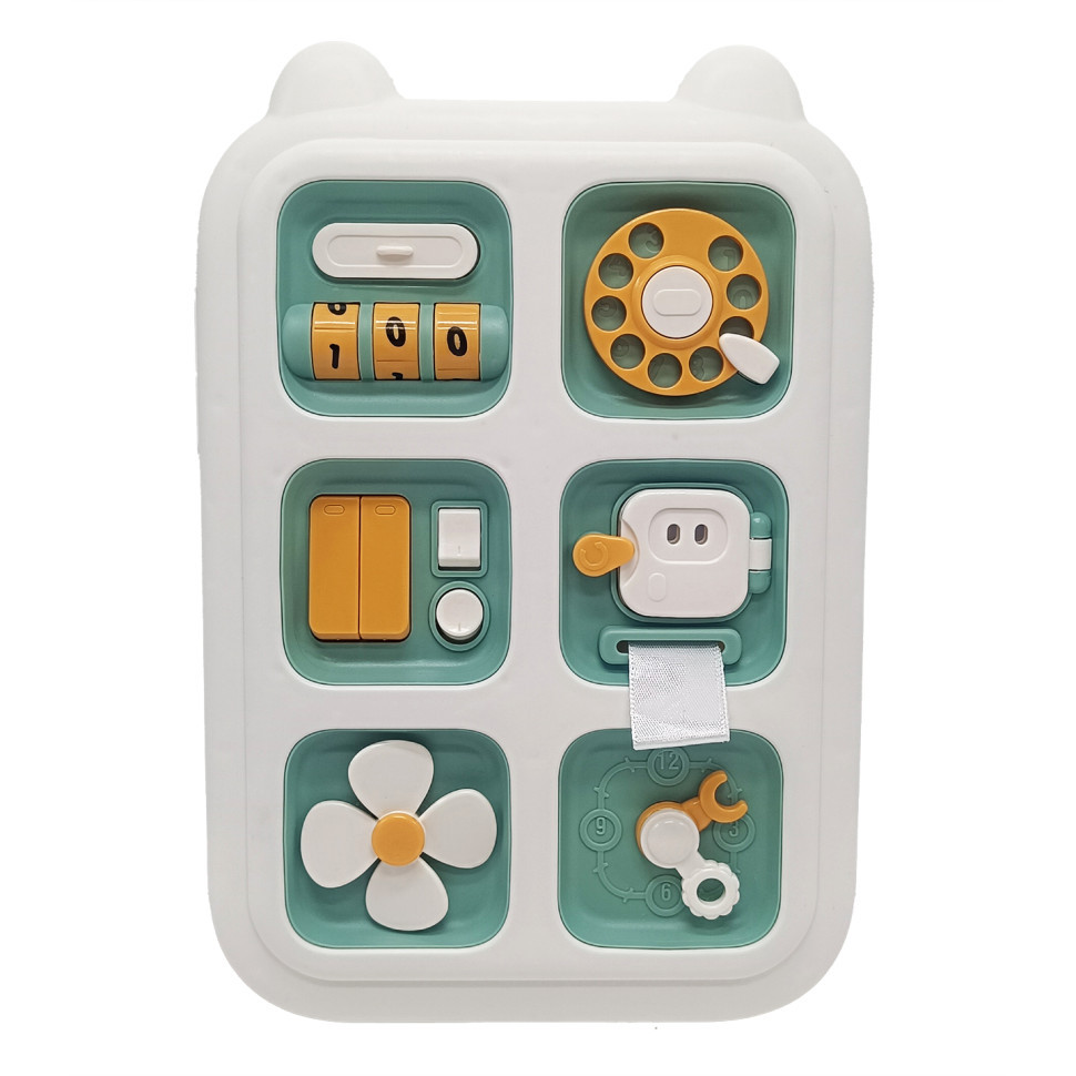 Бізіборд для розвитку дрібної моторики YL1055A чудовий ігровий процес Зелений, фото 1