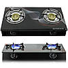 Газова плита настільна 2 конфорки, 69х37х8см, з п'єзою / Двоконфорочна плита газова / Пічка газова, фото 2