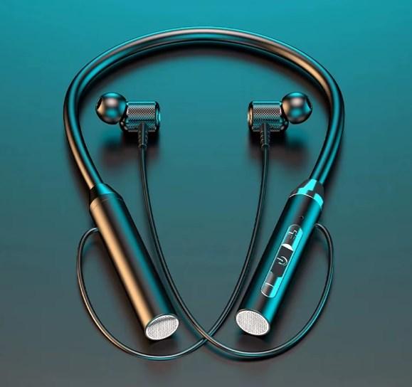 Бездротові навушники Bluetooth 5.0 з гарнітурою для занять спортом з шийним ободом TWS