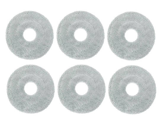 Мікрофіброві накладки (ганчірки) для робота-пилососа Roborock Saros 10R / Z70 ( S10R52-00 SZ7052-00 ) / S9 MaxV Slim / 6 шт, фото 1